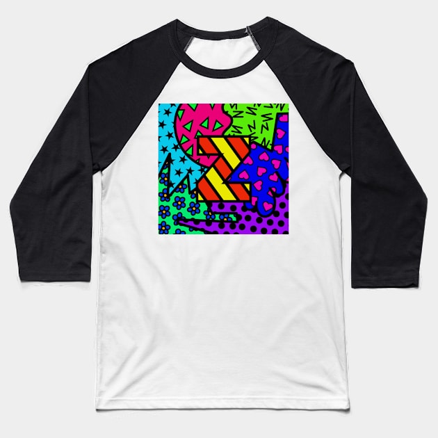 Alphabet Series - Letter Z - Bright and Bold Initial Letters Baseball T-Shirt by JossSperdutoArt